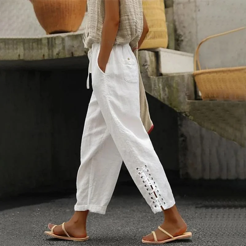 【Cotton And Linen】Casual Straight Trousers