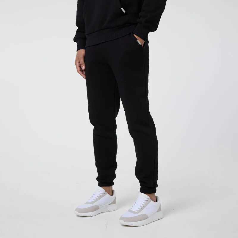 Relaxed Fit Cuffed Jogger | Black