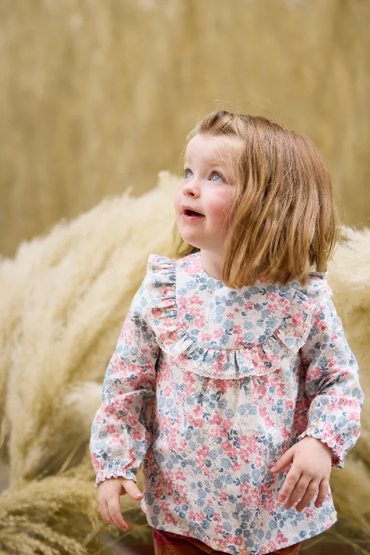 Blouse - Fleurie framboise