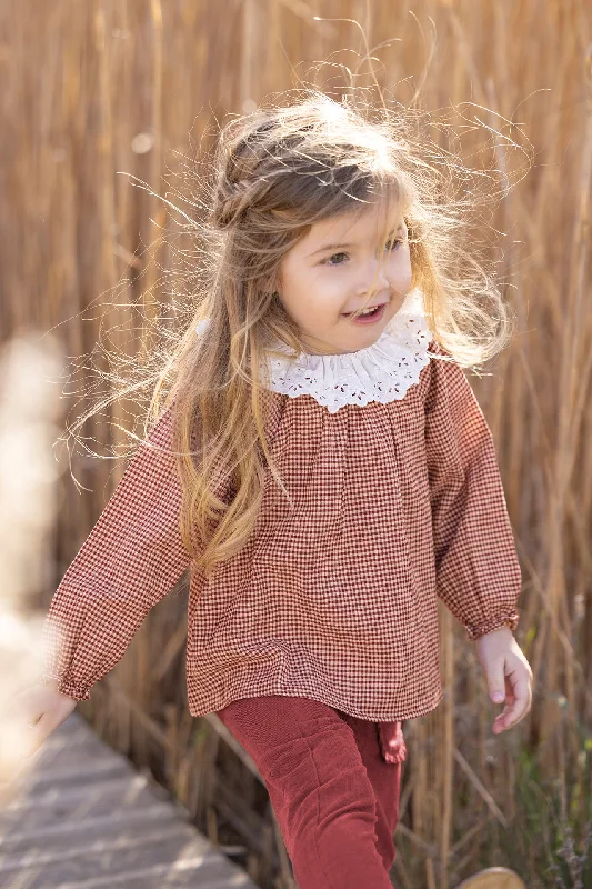 Blouse - Motif petits carreaux