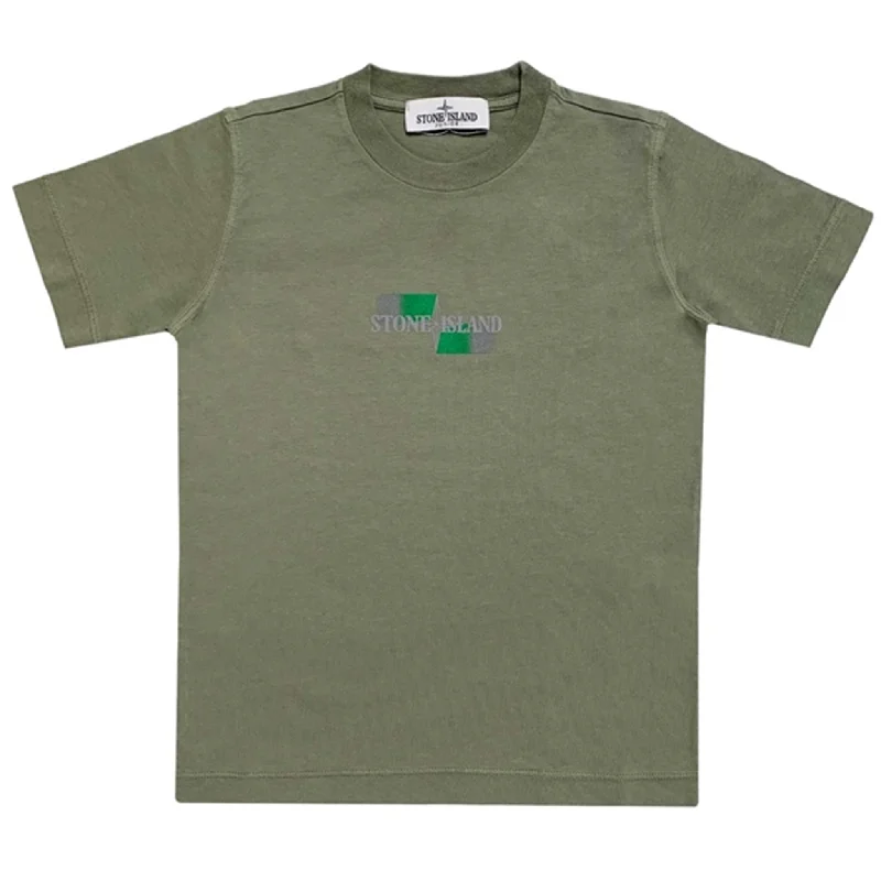 Stone Island Junior T-shirt Print Olive Green