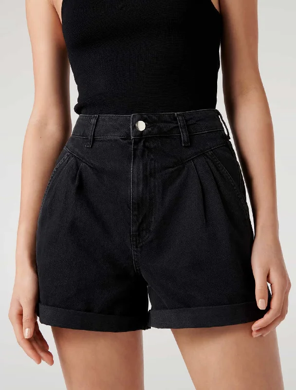 Casey Pleated Denim Short