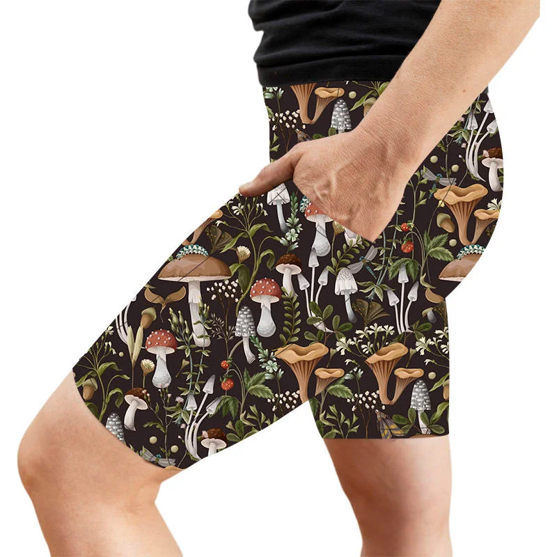 Morning Mushrooms Deluxe Pocket Shorts