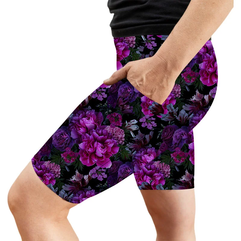 Purple Petals Deluxe Pocket Shorts