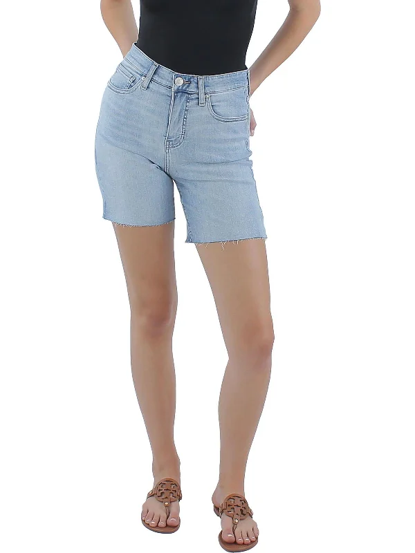 Womens High Rise Denim Denim Shorts