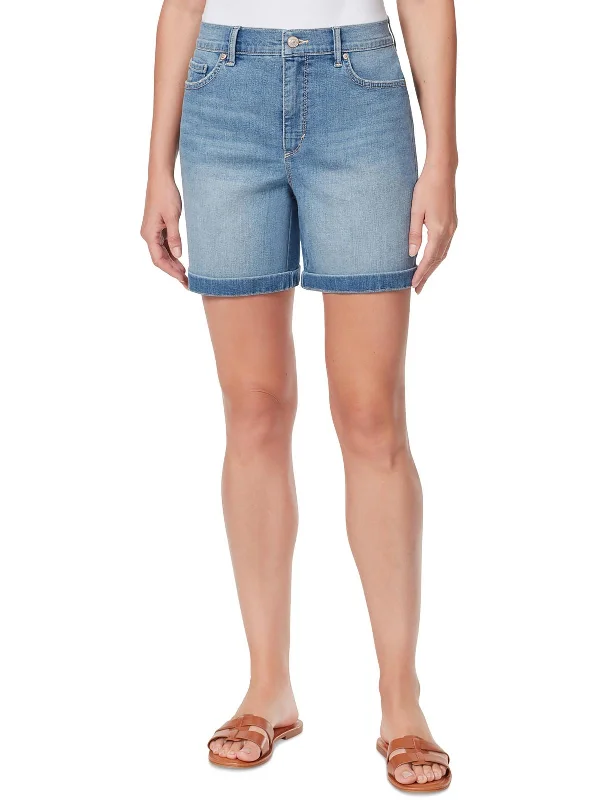 Womens High Rise Mini Denim Shorts