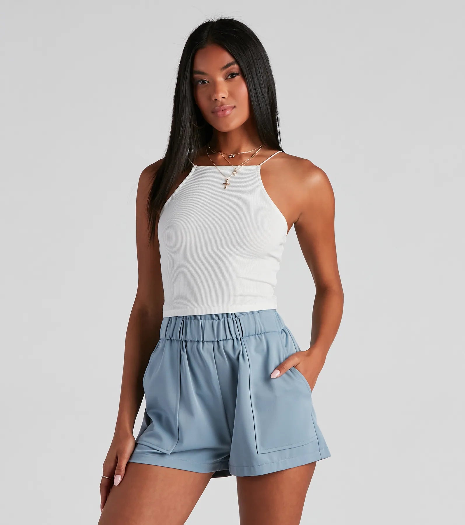 Cute Essential Cropped Halter Top