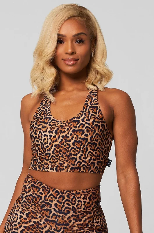 Cheetah Built-In V-Tank Crop Top